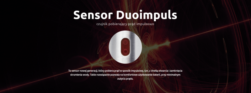 Deante Sense bateria umywalkowa bezdotykowa z regulacją temperatury - zasilanie sieciowe czarny mat BQRN29V