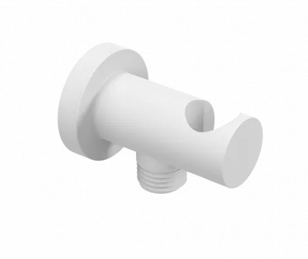Excellent przyłącze kątowe okrągłe z uchwytem białe AREX.1032WH