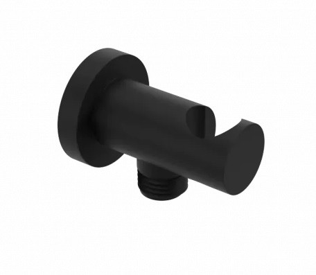 Excellent przyłącze kątowe okrągłe z uchwytem czarne AREX.1032BL