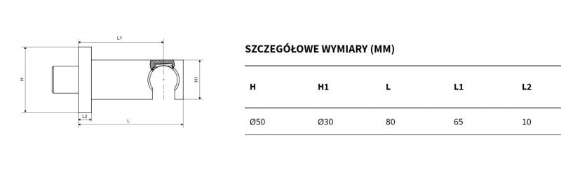 Excellent uchwyt punktowy okrągły biały AREX.1031WH