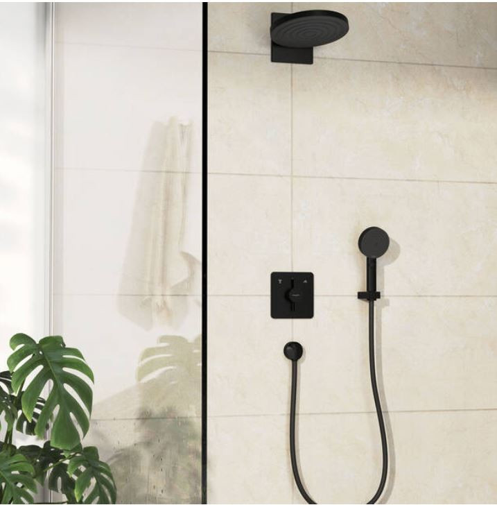 Hansgrohe DuoTurn Q Bateria podtynkowa z mieszaczem do 2 odbiorników czarny matowy 75414670