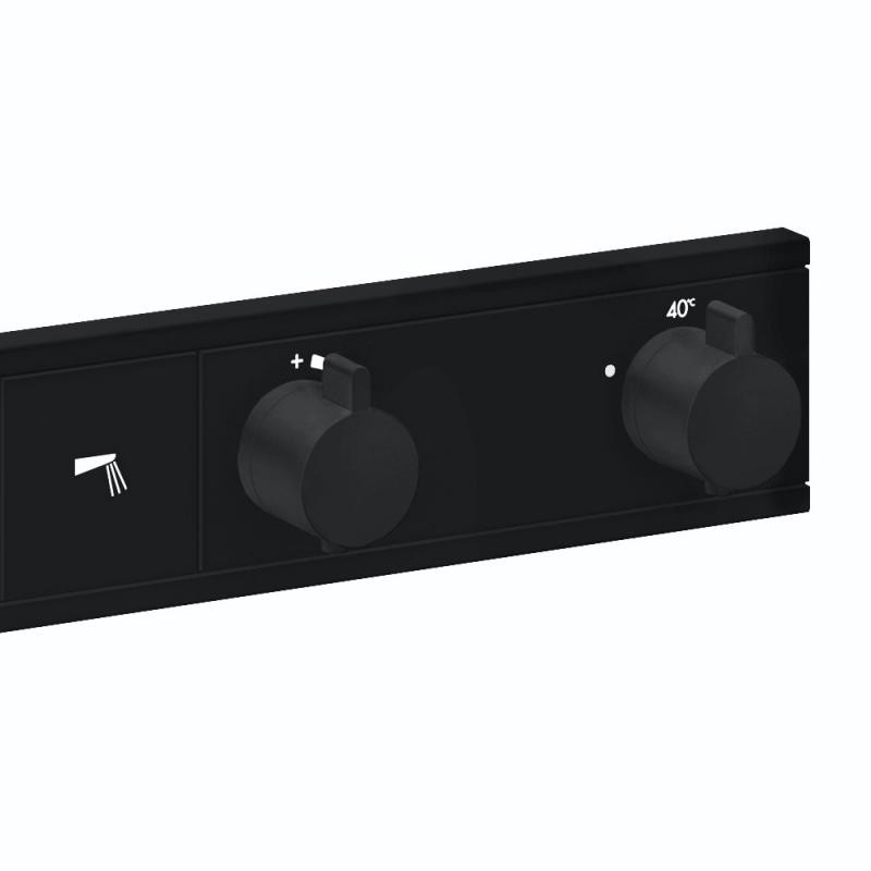 Hansgrohe FinishPlus RainSelect Bateria termostatyczna do montażu podtynkowego do 3 odbiorników czarny matowy 15381670