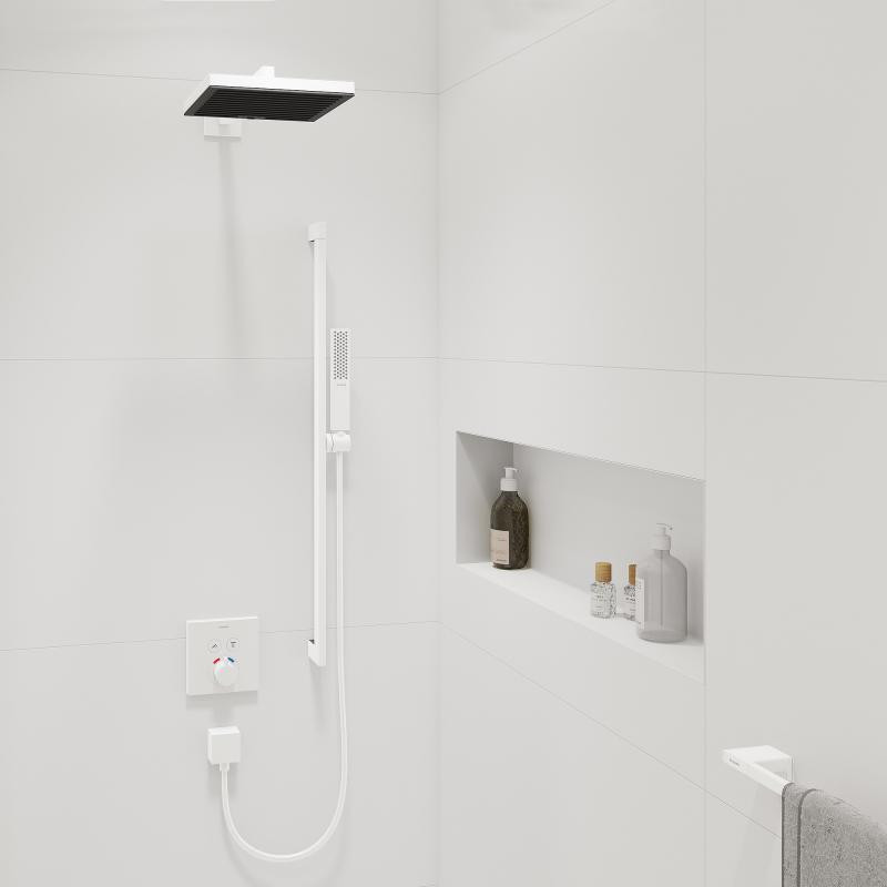 Hansgrohe Pulsify E deszczownica głowica prysznicowa 260 1jet biały mat 24330700