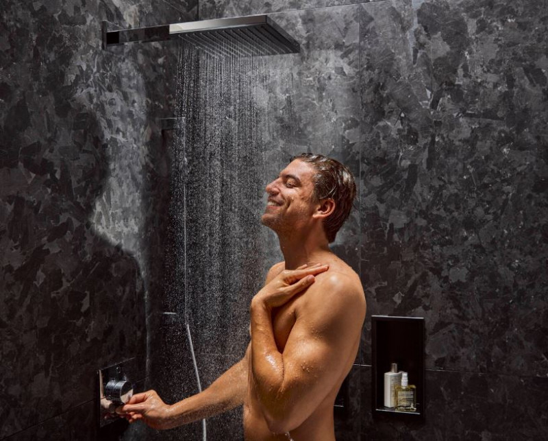 Hansgrohe Pulsify E deszczownica głowica prysznicowa 260 1jet czarny mat 24330670