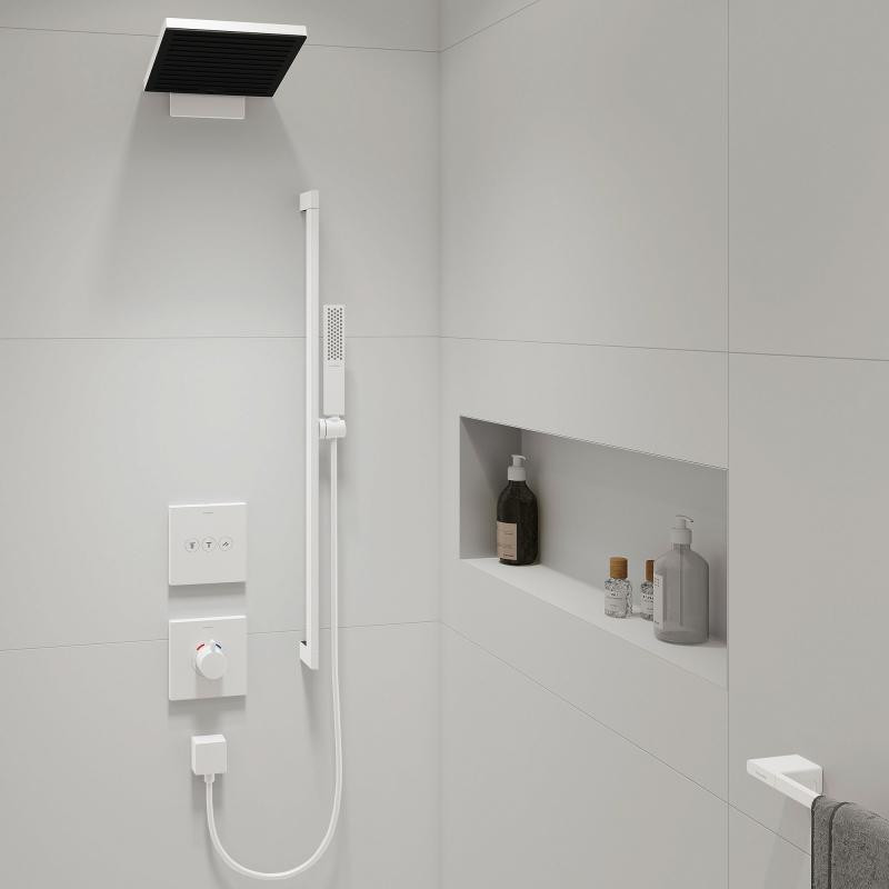 Hansgrohe Pulsify E słuchawka prysznicowa 100 1jet EcoSmart, Slim biały mat 24320700