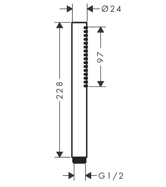Hansgrohe Pulsify S słuchawka prysznicowa 100 1jet EcoSmart, Slim chrom 24125000