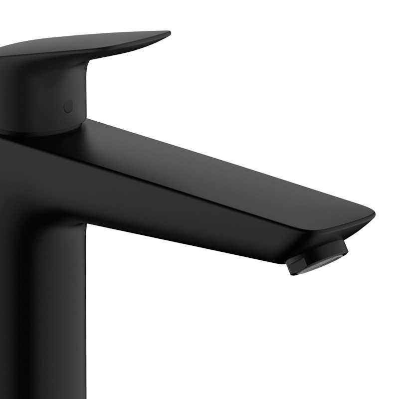 Hansgrohe Logis 190 bateria umywalkowa z korkiem automatycznym czarny mat 71090670