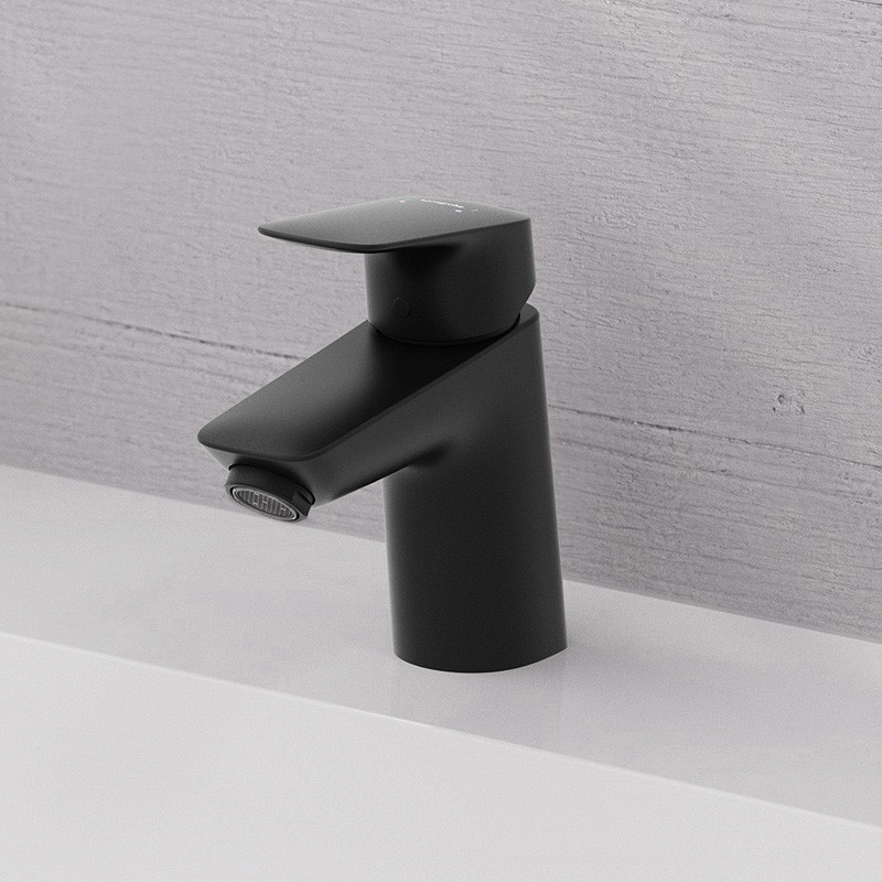 Hansgrohe Logis 70 bateria umywalkowa bez korka czarny mat 71071670