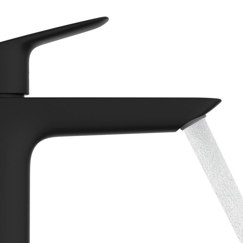 Hansgrohe Logis bateria umywalkowa 110 Fine z korkiem klik-klak puch-open czarny mat 71252670