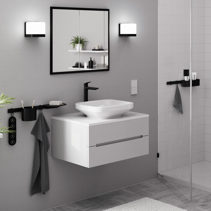 Hansgrohe Logis bateria umywalkowa wysoka 240 Fine bez korka czarny mat 71258670