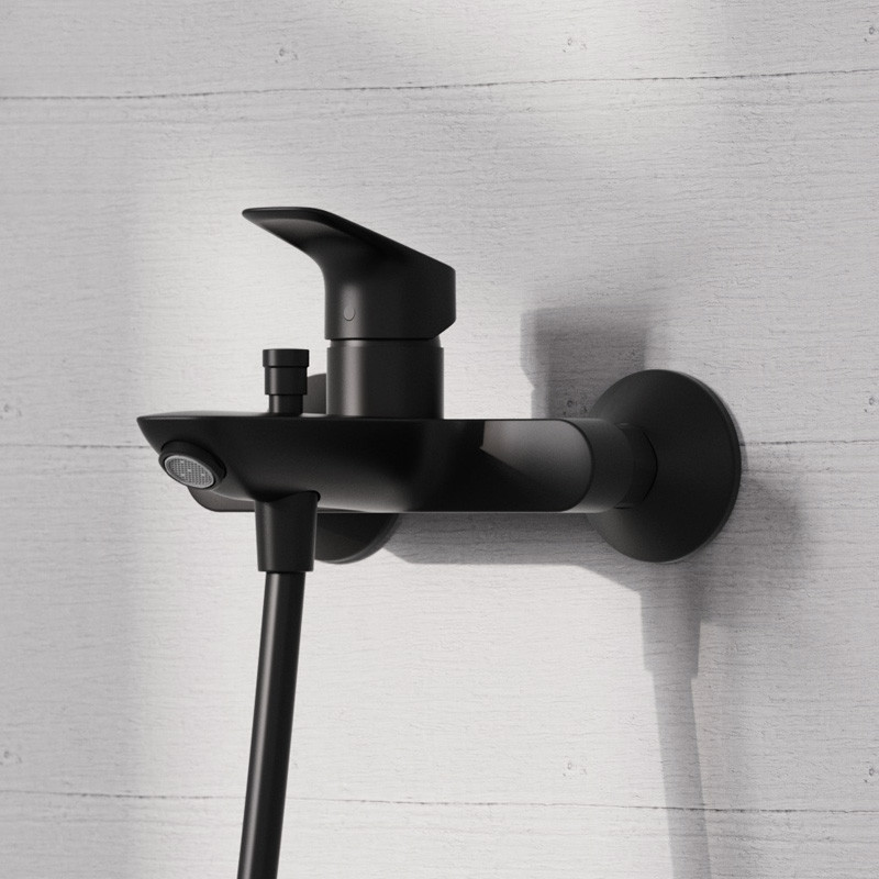 Hansgrohe Logis bateria wannowa ścienna czarny mat 71400670