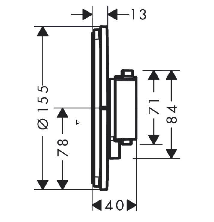Hansgrohe ShowerSelect Comfort S Bateria podtynkowa termostatyczna do 2 odbiorników czarny chrom szczotkowany 15554340