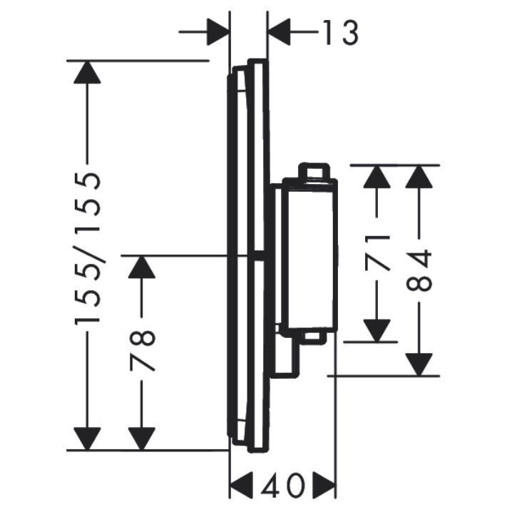 Hansgrohe ShowerSelect Comfort E Bateria podtynkowa termostatyczna do 2 odbiorników czarny mat 15572670
