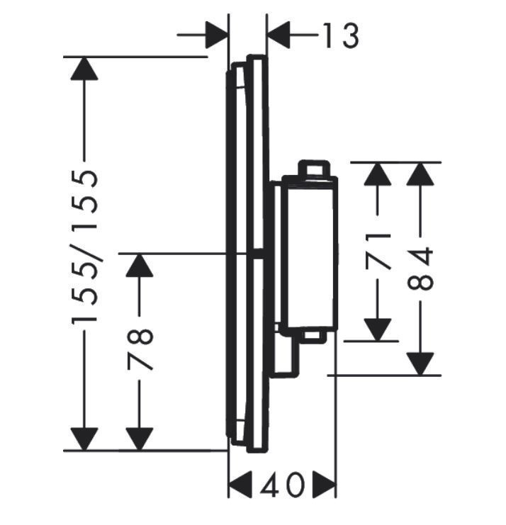 Hansgrohe ShowerSelect Comfort Q Bateria podtynkowa termostatyczna do 2 odbiorników biały mat 15583700