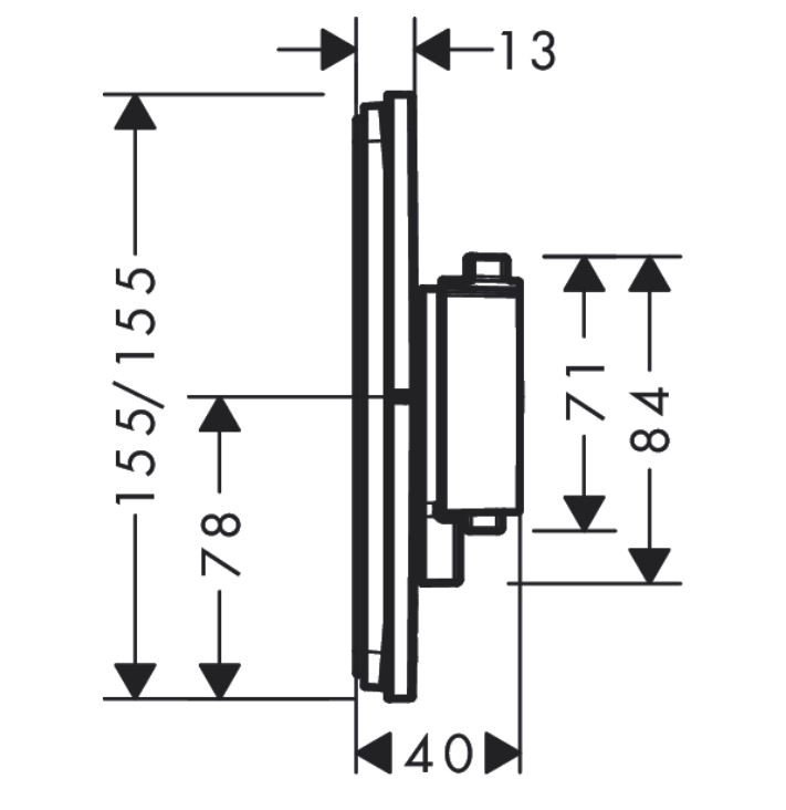 Hansgrohe ShowerSelect Comfort E Bateria podtynkowa termostatyczna do 2 odbiorników chrom 15572000