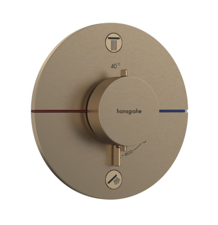 Hansgrohe ShowerSelect Comfort S Bateria podtynkowa termostatyczna do 2 odbiorników brąz szczotkowany 15554140