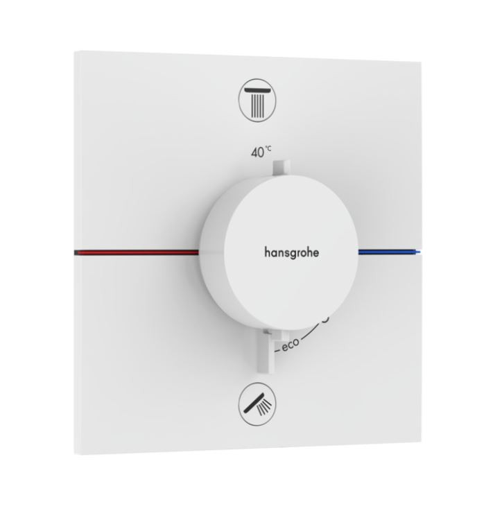 Hansgrohe ShowerSelect Comfort E Bateria podtynkowa termostatyczna do 2 odbiorników biały mat 15572700