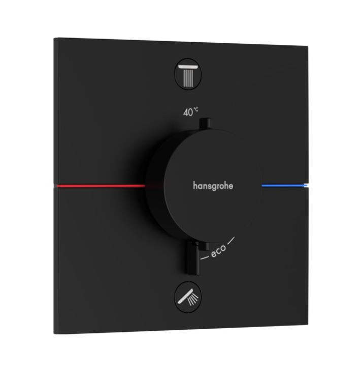 Hansgrohe ShowerSelect Comfort E Bateria podtynkowa termostatyczna do 2 odbiorników czarny mat 15572670