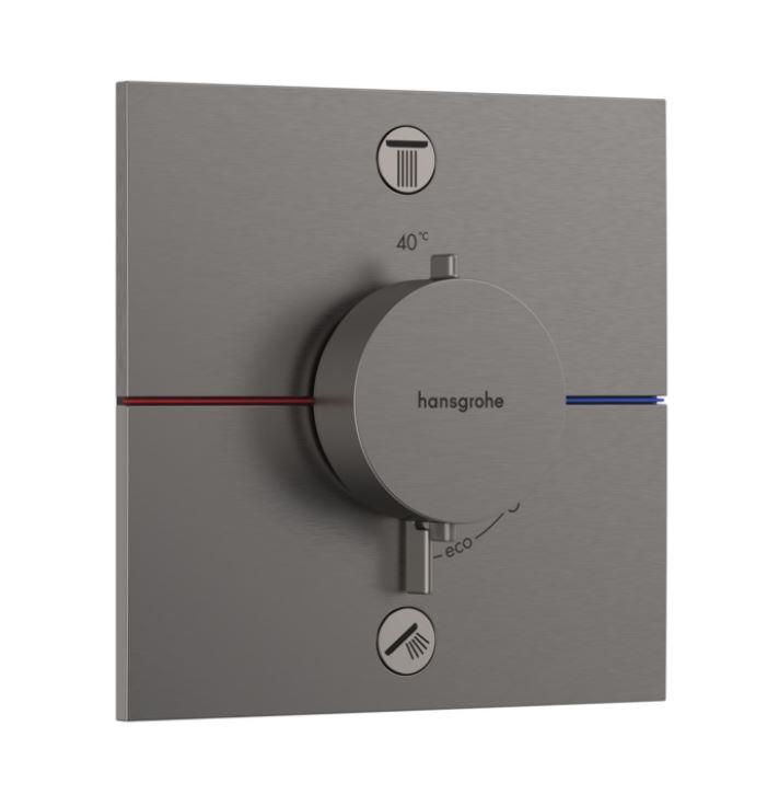 Hansgrohe ShowerSelect Comfort E Bateria podtynkowa termostatyczna do 2 odbiorników czarny chrom szczotkowany 15572340