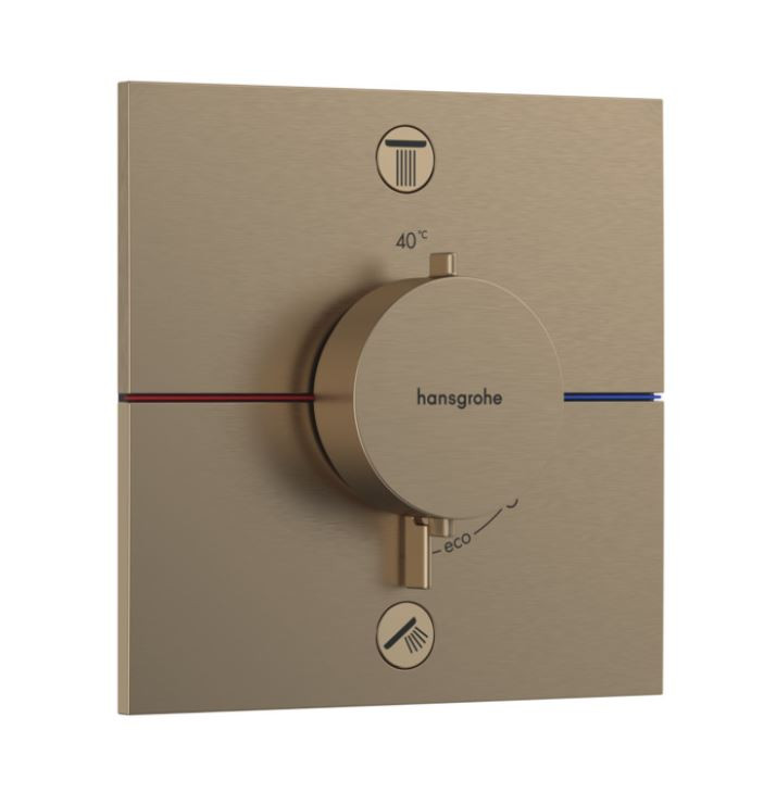 Hansgrohe ShowerSelect Comfort E Bateria podtynkowa termostatyczna do 2 odbiorników brąz szczotkowany 15572140
