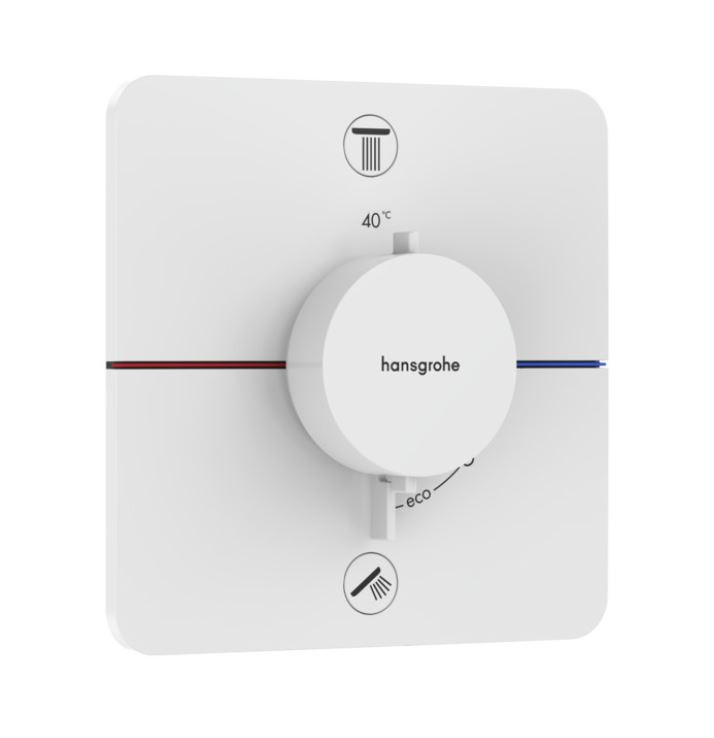 Hansgrohe ShowerSelect Comfort Q Bateria podtynkowa termostatyczna do 2 odbiorników biały mat 15583700