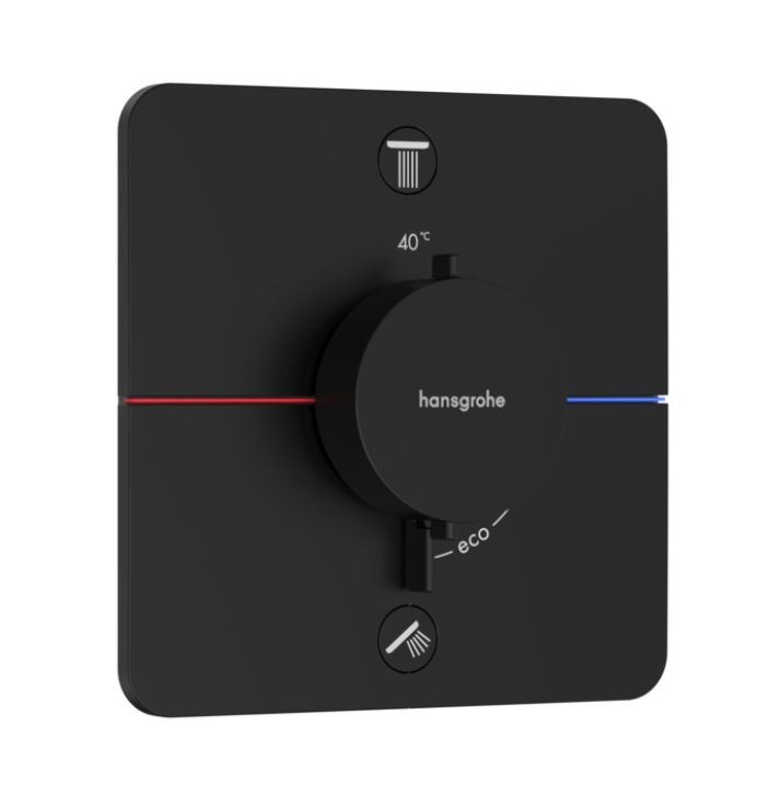 Hansgrohe ShowerSelect Comfort Q Bateria podtynkowa termostatyczna do 2 odbiorników czarny mat 15583670