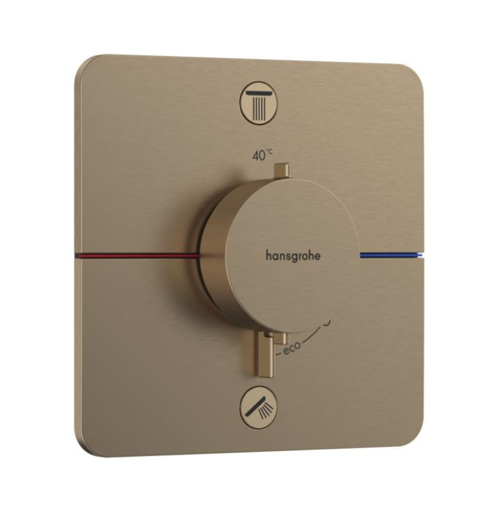 Hansgrohe ShowerSelect Comfort Q Bateria podtynkowa termostatyczna do 2 odbiorników brąz szczotkowany 15583140