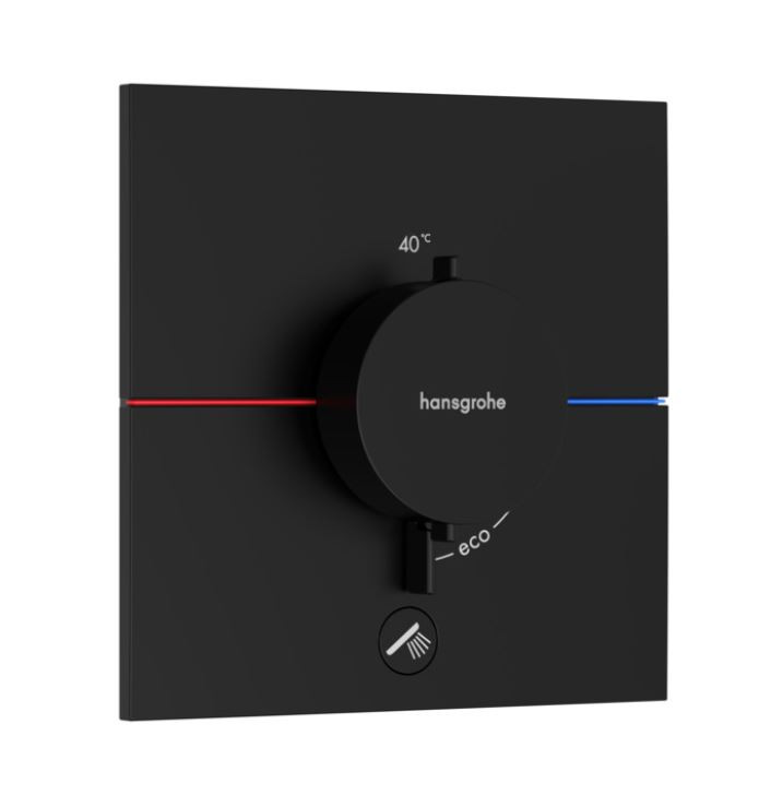 Hansgrohe ShowerSelect Comfort E Bateria podtynkowa termostatyczna do 1 odbiornika z dodatkowym wyjściem czarny mat 15575670