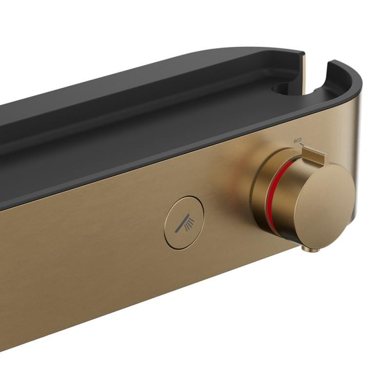Hansgrohe ShowerTablet Select bateria termostatyczna prysznicowa 400 ścienna brąz szczotkowany 24360140