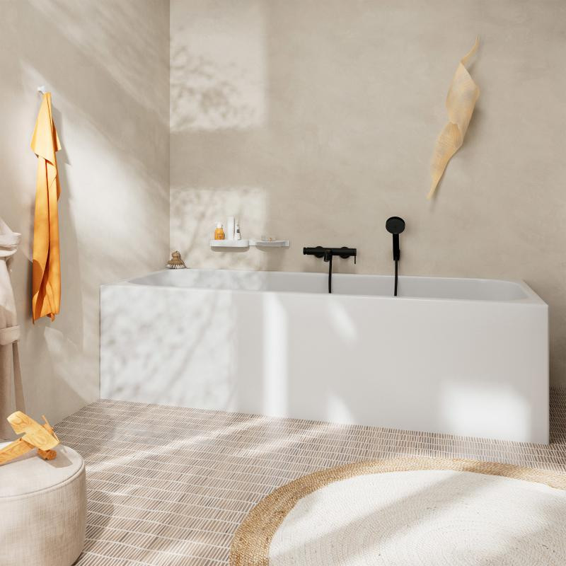 Hansgrohe Tecturis S bateria wannowa ścienna biały mat 73422670