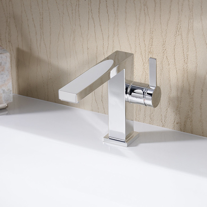 Hansgrohe Tecturis E bateria umywalkowa 110 Fine CoolStart EcoSmart z korkem klik-klak push-open chrom 73020000