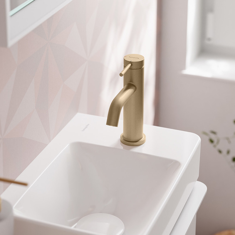 Hansgrohe Tecturis S bateria umywalkowa 80 CoolStart EcoSmart bez korka brąz szczotkowany 73301140