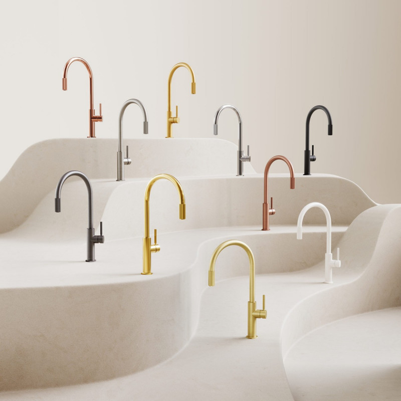 Omnires Switch bateria kuchenna dwuobwodowa do podłączenia filtra grafit SW9057GR