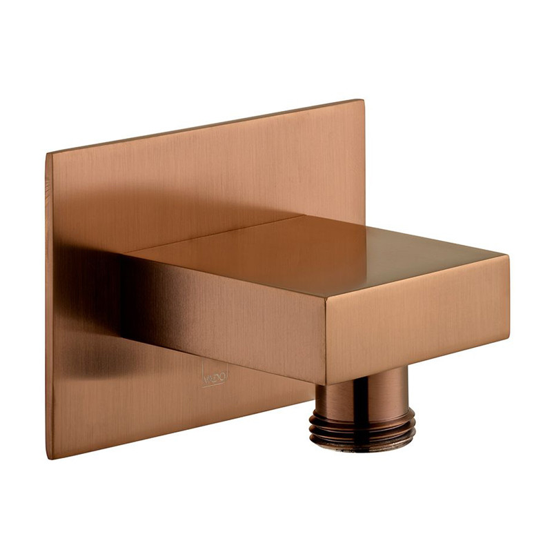 Vado Notion kompletny zestaw prysznicowy podtynkowy z deszczownicą 30x30 i drążkiem miedź brąz szczotkowany IND-SS-NOT2-BRZ