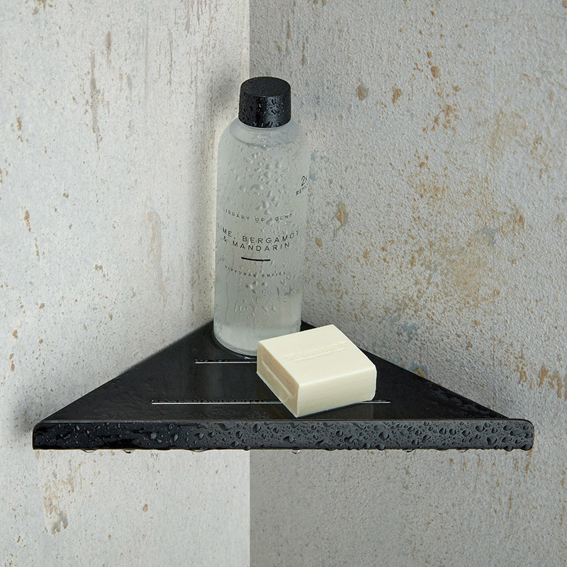 Vado Photon półka narożna czarny szczotkowany IND-18501-BLK