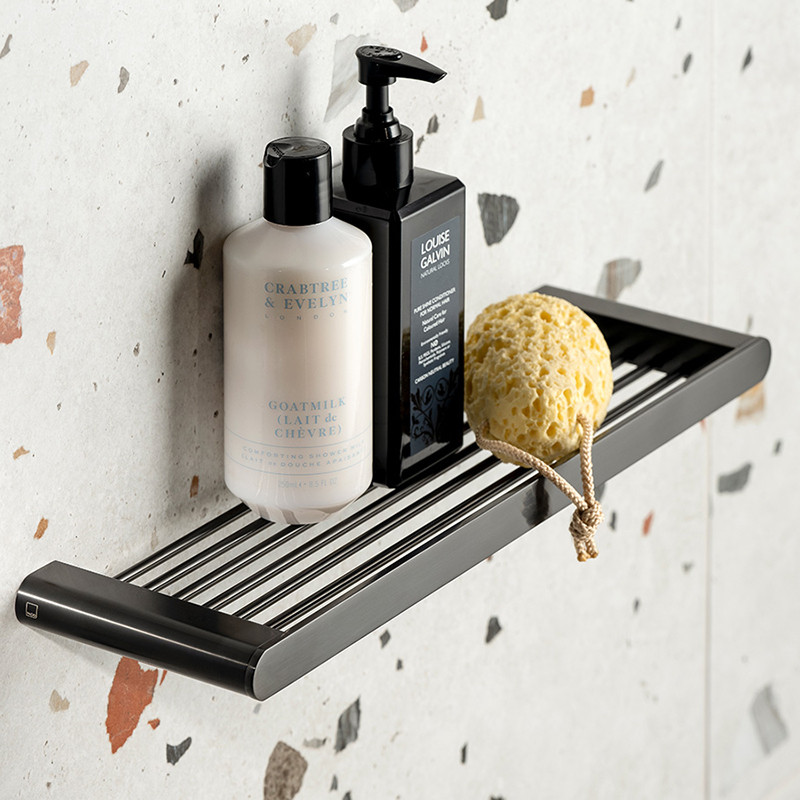 Vado Photon półka prysznicowa 38 cm czarny szczotkowany IND-PHO185A-BLK