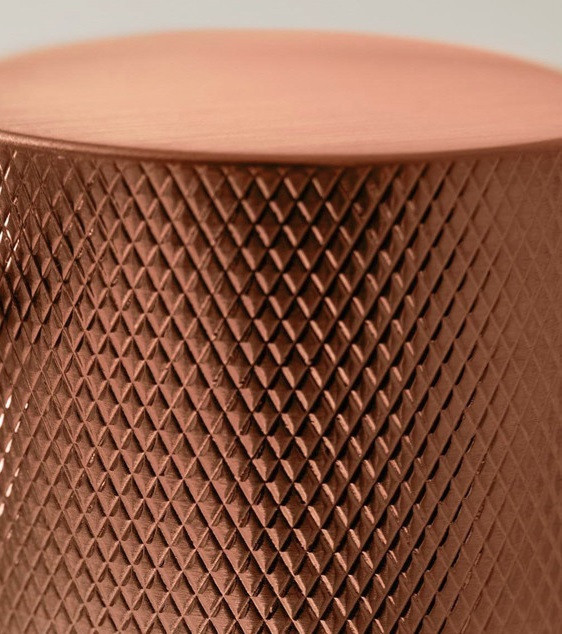 Vado Spa Knurled wieszak na ręcznik reling 45 cm miedź brąz szczotkowany IND-SPA184-45-BRZK