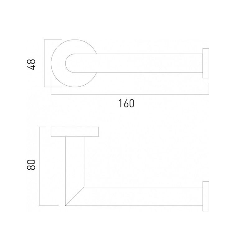 Vado Spa Knurled uchwyt na papier toaletowy czarny szczotkowany IND-SPA180-BLKK