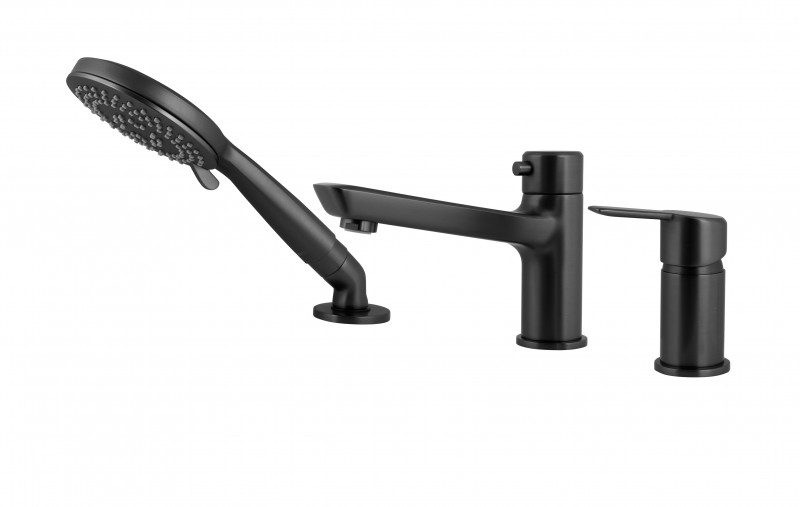 Deante Arnika bateria wannowa 3-otworowa czarny matowy BQAN13M