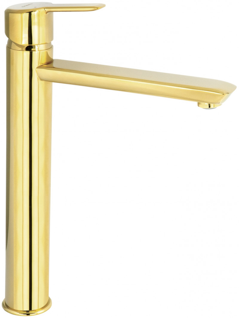 Deante Arnika bateria umywalkowa wysoka złoty BQAZ20N