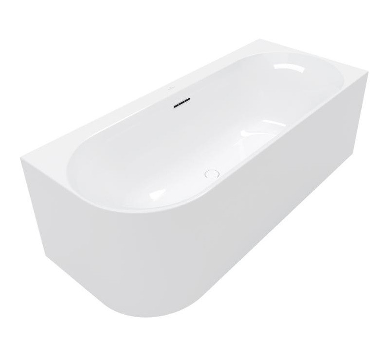 Villeroy&Boch Loop&Friends Oval wanna przyścienna prawa 180x80 biała weiss alpin UBA180LOF9CR00V-01