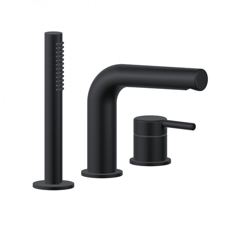 Excellent Pi bateria wannowa 3-otworowa czarny mat AREX.1234BL