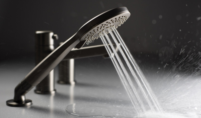 Deante Arnika bateria wannowa 3-otworowa titanium BQAD13M