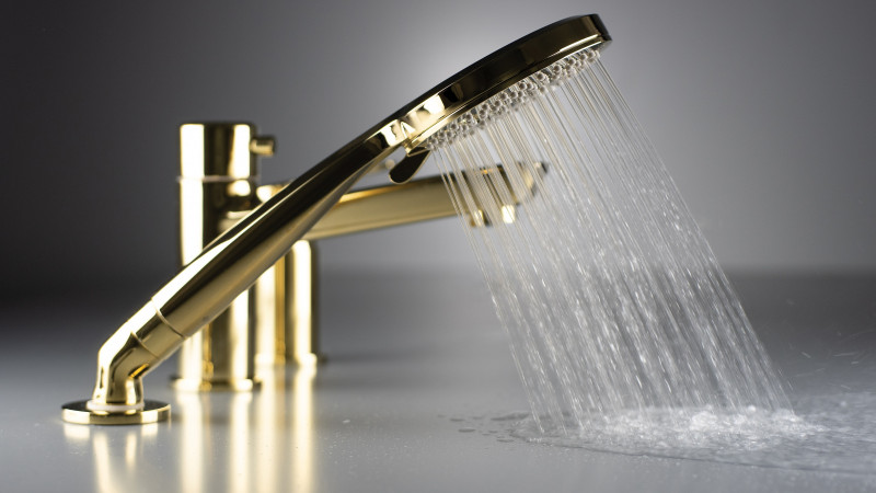 Deante Arnika bateria wannowa 3-otworowa złoty BQAZ13M