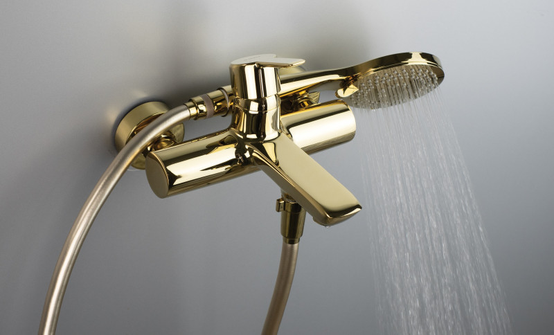 Deante Arnika bateria wannowa natynkowa złoty BQAZ10N