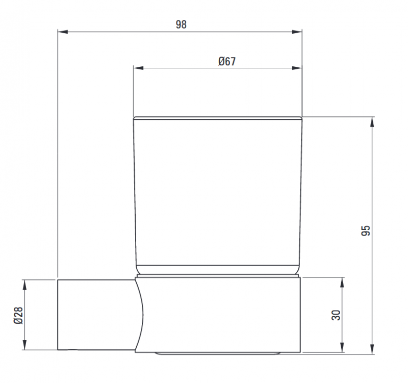 Deante Round Kubek wiszący złoty szczotkowany ADRR911