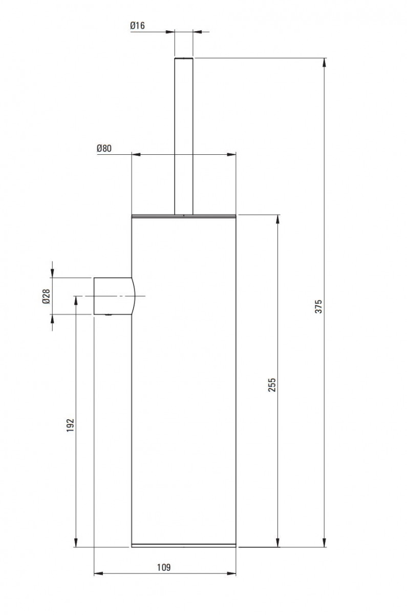 Deante Round Szczotka WC wisząca złoto szczotkowane ADRR721