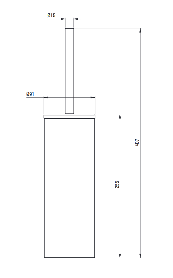 Deante Round Szczotka WC wolnostojąca złoto szczotkowane ADRR712