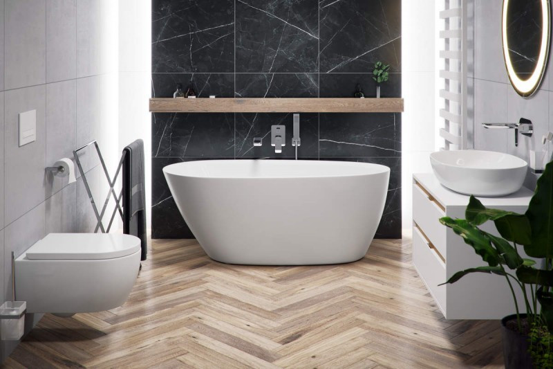 Excellent Olia 2.0 wanna wolnostojąca 160x73 akryl biała WAEX.OLI2.16WH