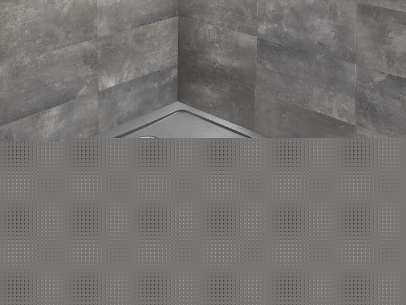 Radaway Doros F Stone brodzik prostokątny płaski akrylowy 160x80 antracyt SDRF1680-01-64S